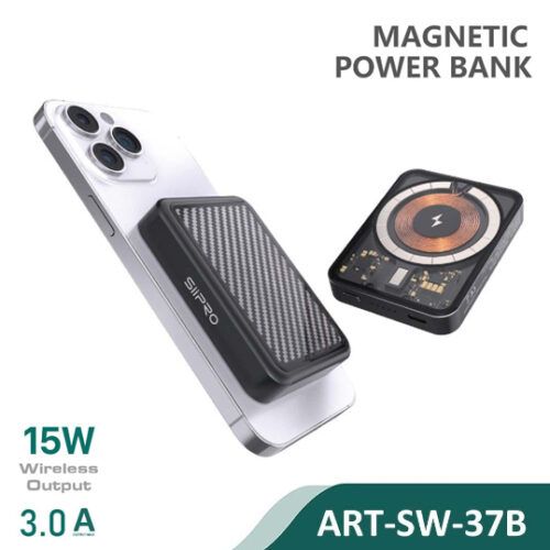 Siipro Magnetic MagSafe PowerBank 5000mAh Carbon Black 20W (SW-37B)