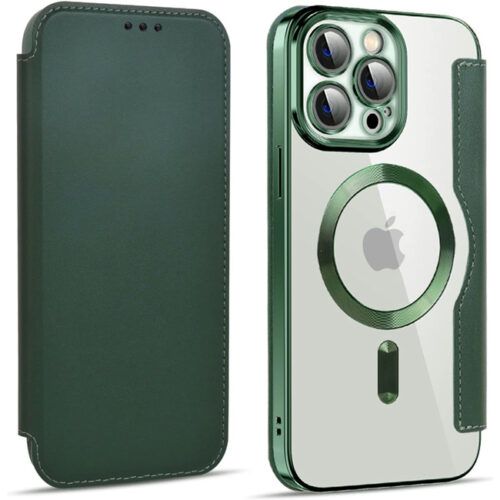 Θήκη Orso Flip Camera Protection Magsafe Bare Look Green iPhone 15 Pro