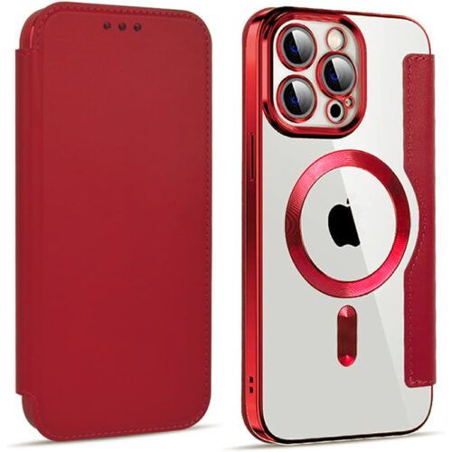 Θήκη Orso Flip Camera Protection Magsafe Bare Look Red iPhone 15 Pro