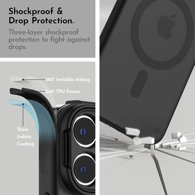 Θήκη Orso Hybrid Camera Protection Stand MagSafe Frosted Black iPhone 14 Pro STOCK OFFERS Orso Θήκη Orso Hybrid Camera Protection Stand MagSafe Frosted Black iPhone 14 Pro - Image 3