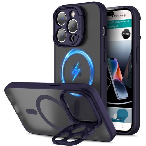 Θήκη Orso Hybrid Camera Protection Stand MagSafe Frosted Purple iPhone 14 Pro STOCK OFFERS Orso Θήκη Orso Hybrid Camera Protection Stand MagSafe Frosted Purple iPhone 14 Pro