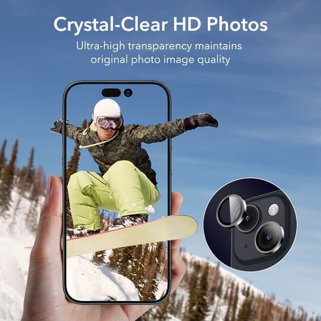 ESR Armorite Tempered Glass Camera Lens Black iPhone 15 /15 Plus ΠΡΟΣΤΑΣΙΑ ΟΘΟΝΗΣ ESR ESR Armorite Tempered Glass Camera Lens Black iPhone 15 /15 Plus - Image 3
