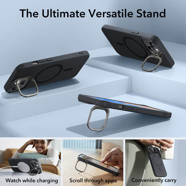 Θήκη ESR Cloud with Stash Stand HaloLock Magsafe Black iPhone 15 Plus ΘΗΚΕΣ ESR Θήκη ESR Cloud with Stash Stand HaloLock Magsafe Black iPhone 15 Plus - Image 3