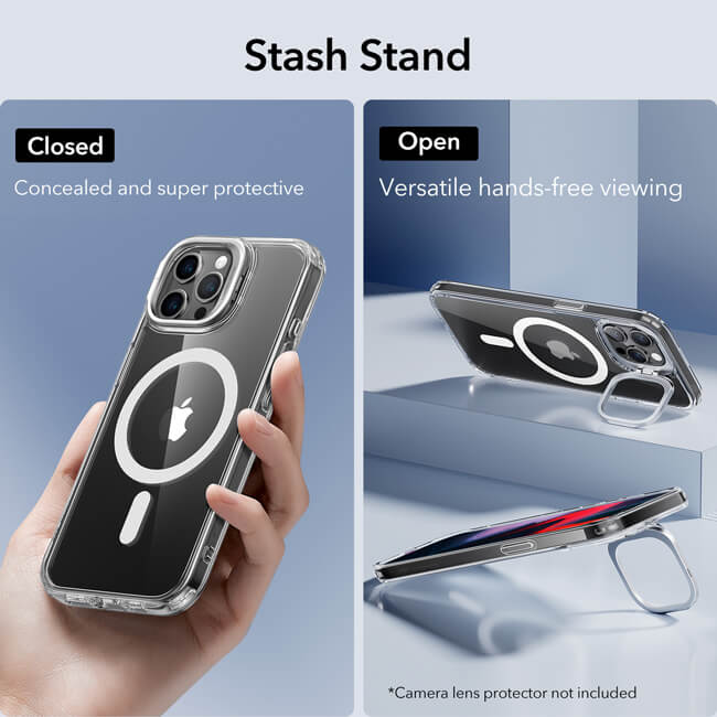 Θήκη ESR Classic Hybrid with Stash Stand HaloLock MagSafe Clear iPhone 15 Pro Max ΘΗΚΕΣ ESR Θήκη ESR Classic Hybrid with Stash Stand HaloLock MagSafe Clear iPhone 15 Pro Max - Image 4