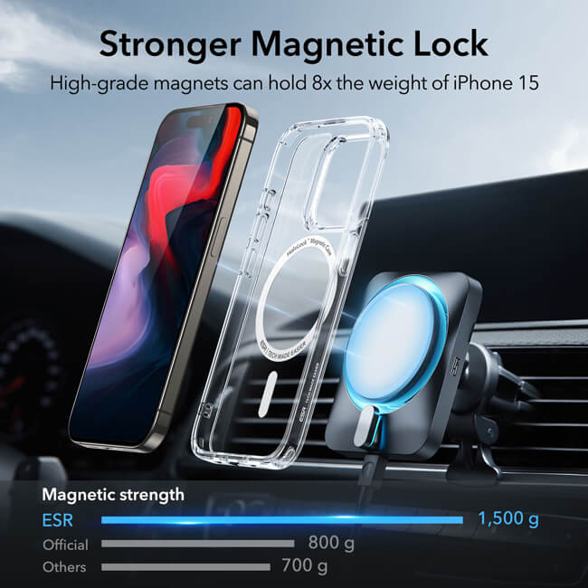 Θήκη ESR Classic Hybrid HaloLock MagSafe Clear iPhone 15 Pro ΘΗΚΕΣ ESR Θήκη ESR Classic Hybrid HaloLock MagSafe Clear iPhone 15 Pro - Image 3