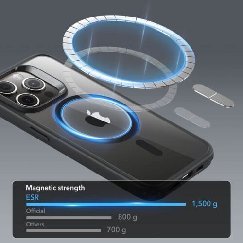 Alternative view of Θήκη ESR Classic Hybrid HaloLock MagSafe Clear Black iPhone 16 Pro