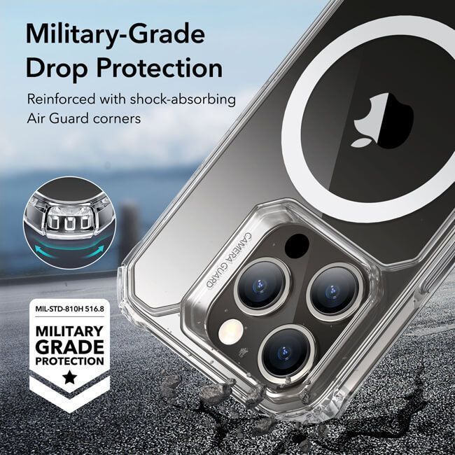 (2+1 Pack) Full Protection Set ESR Air Armor HaloLock MagSafe Grey iPhone 15 Pro ΘΗΚΕΣ ESR (2+1 Pack) Full Protection Set ESR Air Armor HaloLock MagSafe Grey iPhone 15 Pro - Image 2
