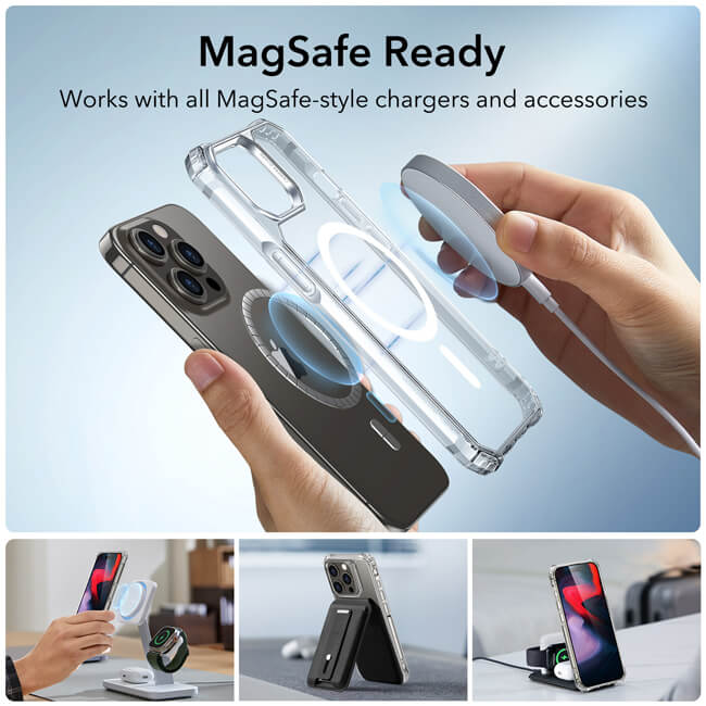 (2+1 Pack) Full Protection Set ESR Air Armor HaloLock MagSafe Grey iPhone 15 Pro ΘΗΚΕΣ ESR (2+1 Pack) Full Protection Set ESR Air Armor HaloLock MagSafe Grey iPhone 15 Pro - Image 5