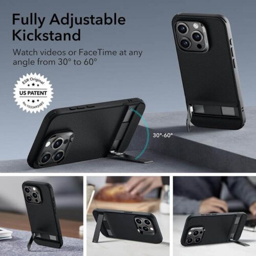 Alternative view of Θήκη ESR Boost Kickstand Black iPhone 15 Pro