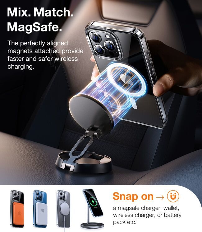 Θήκη Torras Diamond-Mag MagSafe Clear iPhone 15 Pro ΘΗΚΕΣ TORRAS Θήκη Torras Diamond-Mag MagSafe Clear iPhone 15 Pro - Image 3