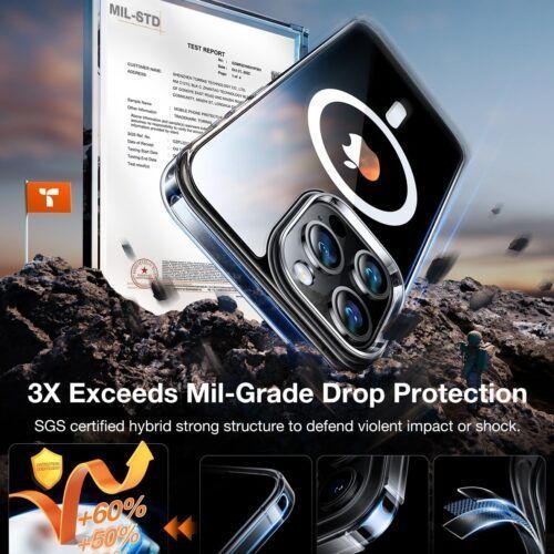 Alternative view of Θήκη Torras Diamond-Mag MagSafe Clear iPhone 16 Pro
