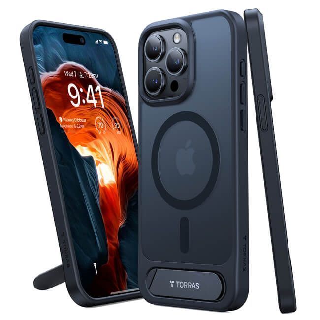 Θήκη Torras Pstand MagSafe Kickstand Black iPhone 15 Pro ΘΗΚΕΣ TORRAS Θήκη Torras Pstand MagSafe Kickstand Black iPhone 15 Pro - Image 3