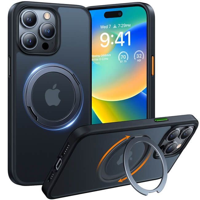 Θήκη Torras Ostand Pro MagSafe Kickstand Black iPhone 15 Pro ΘΗΚΕΣ TORRAS Θήκη Torras Ostand Pro MagSafe Kickstand Black iPhone 15 Pro