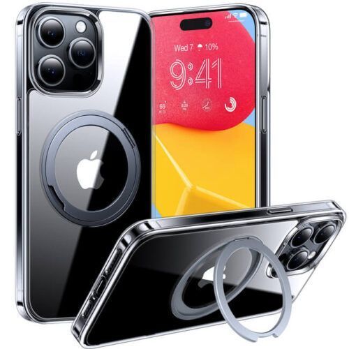 Θήκη Torras Ostand Pro MagSafe Kickstand Clear iPhone 15 Pro ΘΗΚΕΣ TORRAS Θήκη Torras Ostand Pro MagSafe Kickstand Clear iPhone 15 Pro
