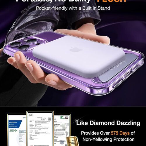 Alternative view of Θήκη Torras Pstand MagSafe Kickstand Clear iPhone 15 Pro Max