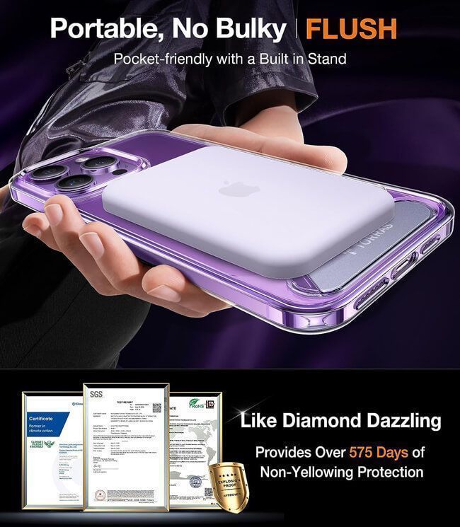 Θήκη Torras Pstand MagSafe Kickstand Clear iPhone 15 Pro Max ΘΗΚΕΣ TORRAS Θήκη Torras Pstand MagSafe Kickstand Clear iPhone 15 Pro Max - Image 2