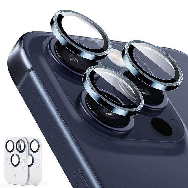 ESR Armorite Tempered Glass Camera Lens Blue iPhone 15 Pro/15 Pro Max/16 Pro/16 Pro Max ΠΡΟΣΤΑΣΙΑ ΟΘΟΝΗΣ ESR ESR Armorite Tempered Glass Camera Lens Blue iPhone 15 Pro/15 Pro Max/16 Pro/16 Pro Max
