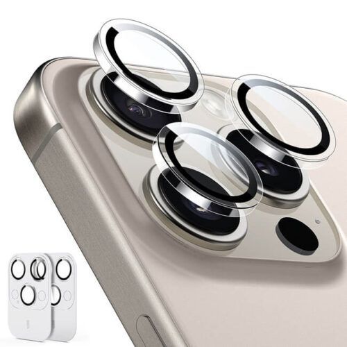 Alternative view of (3+2) ESR Armorite Ultra-Tough Tempered Glass + Armorite Camera Lens Clear iPhone 15 Pro