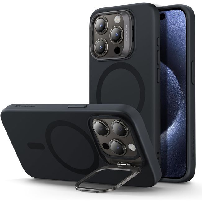 Θήκη ESR Cloud with Stash Stand HaloLock Magsafe Black iPhone 15 Pro ΘΗΚΕΣ ESR Θήκη ESR Cloud with Stash Stand HaloLock Magsafe Black iPhone 15 Pro