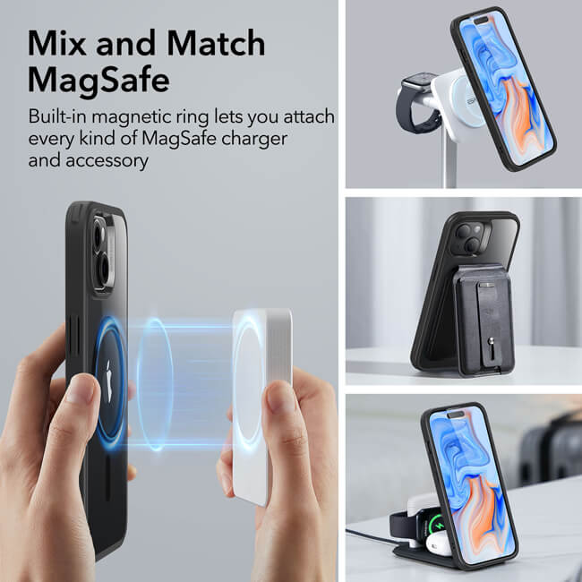 Θήκη ESR Classic Hybrid HaloLock MagSafe Clear Black iPhone 15 ΘΗΚΕΣ ESR Θήκη ESR Classic Hybrid HaloLock MagSafe Clear Black iPhone 15 - Image 6