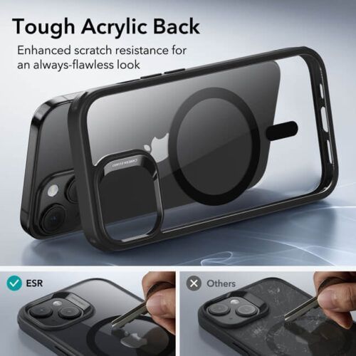 Alternative view of Θήκη ESR Classic Hybrid HaloLock MagSafe Clear Black iPhone 15