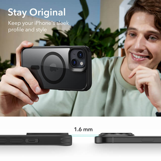 Θήκη ESR Classic Hybrid HaloLock MagSafe Clear Black iPhone 15 ΘΗΚΕΣ ESR Θήκη ESR Classic Hybrid HaloLock MagSafe Clear Black iPhone 15 - Image 4