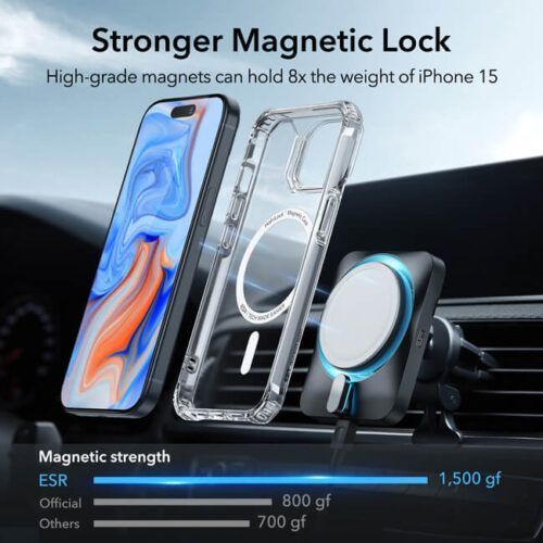 Alternative view of Θήκη ESR Air Armor HaloLock MagSafe Clear iPhone 15 Plus