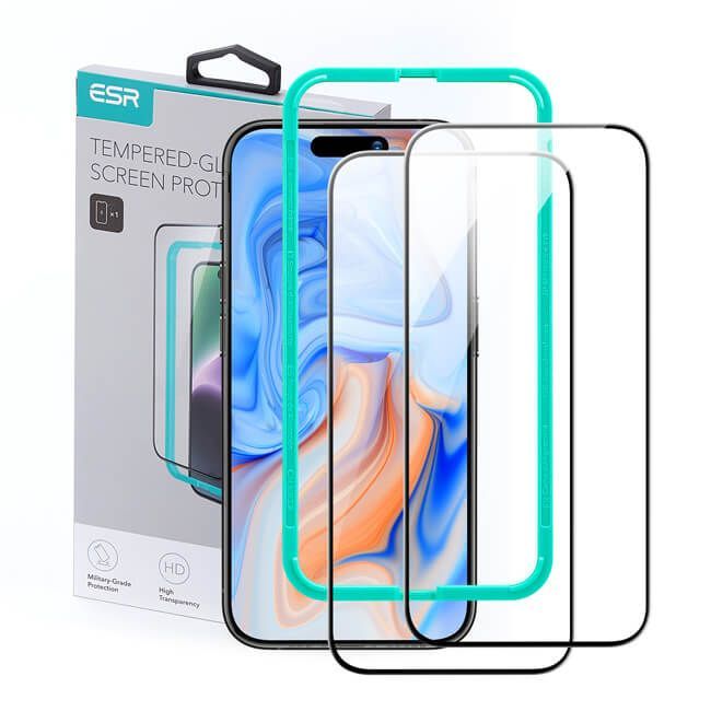ESR Premium Quality Full Cover Tempered Glass iPhone 16 Plus/15 Plus (2-Pack With Easy Installation Frame) ΠΡΟΣΤΑΣΙΑ ΟΘΟΝΗΣ ESR ESR Premium Quality Full Cover Tempered Glass iPhone 16 Plus/15 Plus (2-Pack With Easy Installation Frame) - Image 3