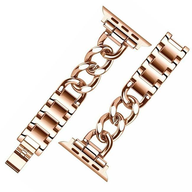 OEM Elegant Metal Beads Bracelet Rose Gold Apple Watch 44/45/46/49mm APPLE WATCH OEM OEM Elegant Metal Beads Bracelet Rose Gold Apple Watch 44/45/46/49mm - Image 3
