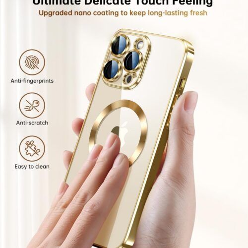 Alternative view of Θήκη Orso Magsafe Camera Protection Bare Look Gold iPhone 14 Pro