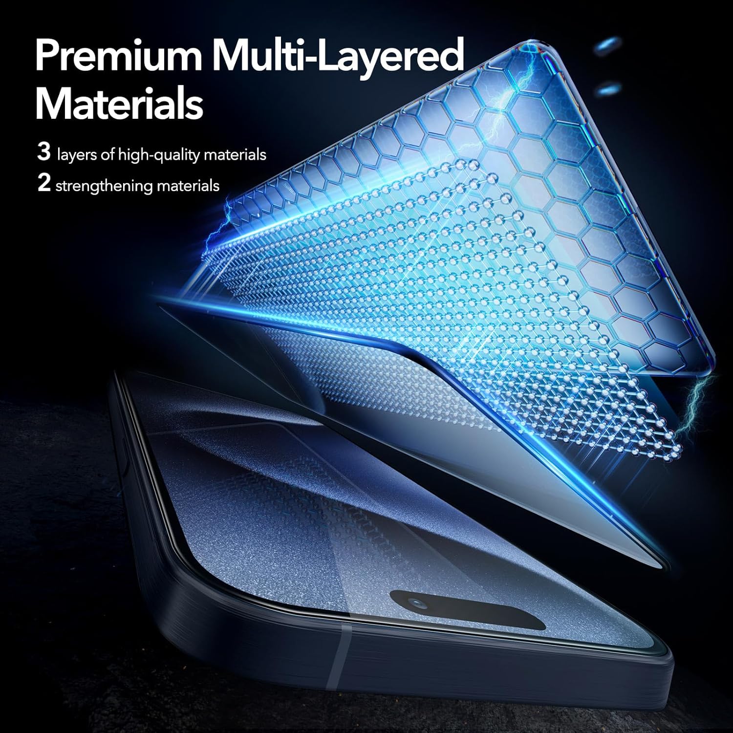 ESR Armorite Ultra-Tough Tempered Glass iPhone 15 Pro Max (With Easy Installation Kit) ΠΡΟΣΤΑΣΙΑ ΟΘΟΝΗΣ ESR ESR Armorite Ultra-Tough Tempered Glass iPhone 15 Pro Max (With Easy Installation Kit) - Image 2