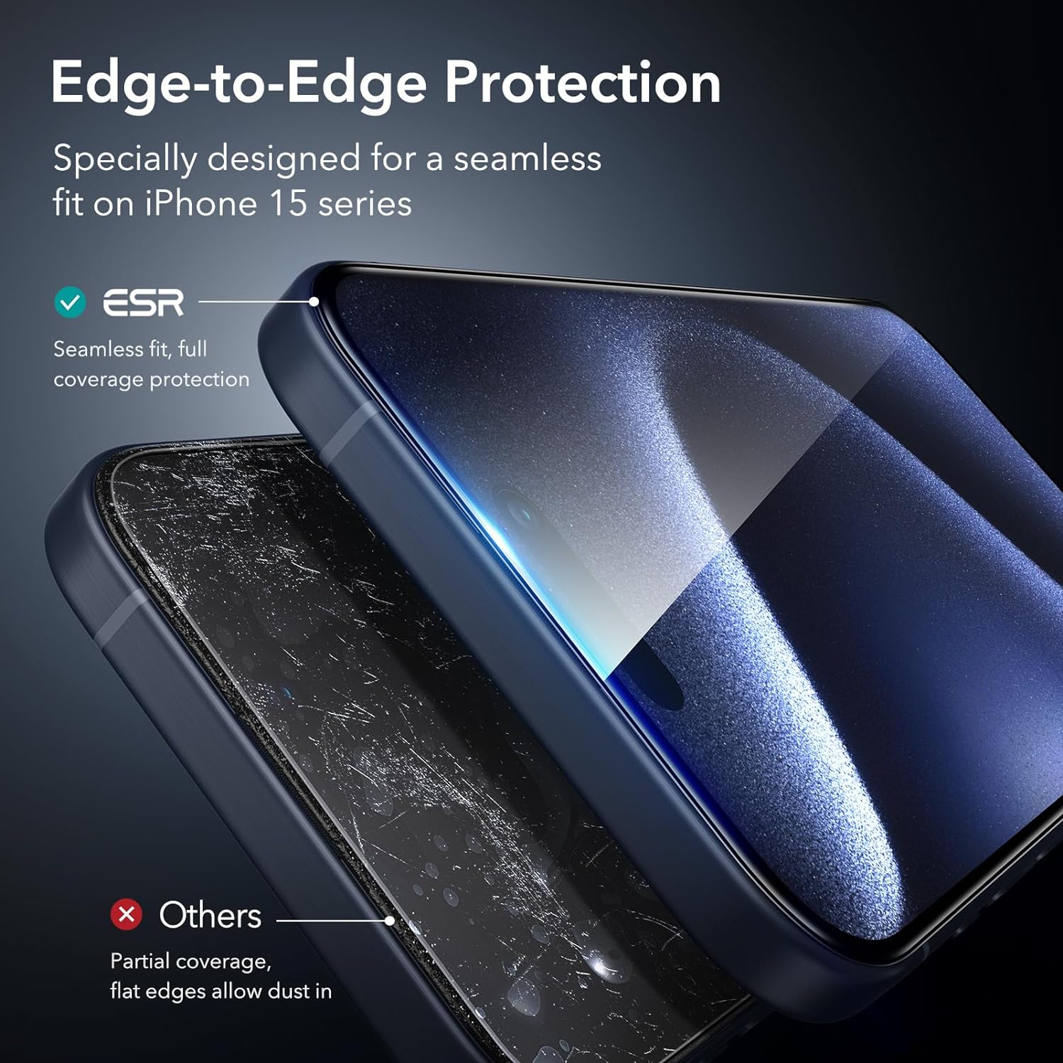 ESR Armorite Ultra-Tough Tempered Glass iPhone 15 Pro Max (With Easy Installation Kit) ΠΡΟΣΤΑΣΙΑ ΟΘΟΝΗΣ ESR ESR Armorite Ultra-Tough Tempered Glass iPhone 15 Pro Max (With Easy Installation Kit) - Image 4