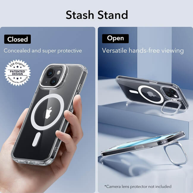 Θήκη ESR Classic Hybrid with Stash Stand HaloLock MagSafe Clear iPhone 15 Plus ΘΗΚΕΣ ESR Θήκη ESR Classic Hybrid with Stash Stand HaloLock MagSafe Clear iPhone 15 Plus - Image 2