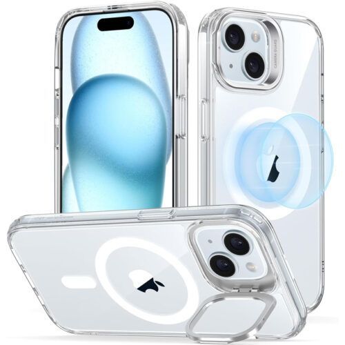 Θήκη ESR Classic Hybrid with Stash Stand HaloLock MagSafe Clear iPhone 15 Plus ΘΗΚΕΣ ESR Θήκη ESR Classic Hybrid with Stash Stand HaloLock MagSafe Clear iPhone 15 Plus