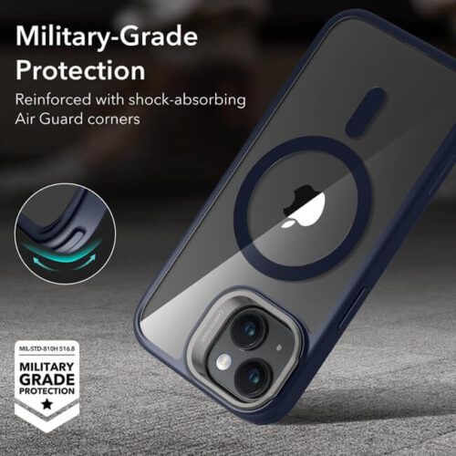 Alternative view of Θήκη ESR Classic Hybrid with Stash Stand HaloLock MagSafe Dark Blue iPhone 15 Plus
