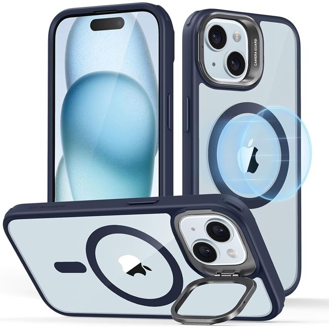 Θήκη ESR Classic Hybrid with Stash Stand HaloLock MagSafe Dark Blue iPhone 15 Plus ΘΗΚΕΣ ESR Θήκη ESR Classic Hybrid with Stash Stand HaloLock MagSafe Dark Blue iPhone 15 Plus