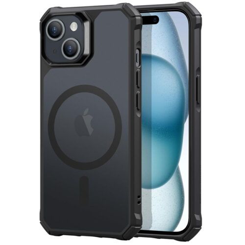 Θήκη ESR Air Armor HaloLock MagSafe Frosted Black iPhone 15 Plus ΘΗΚΕΣ ESR Θήκη ESR Air Armor HaloLock MagSafe Frosted Black iPhone 15 Plus