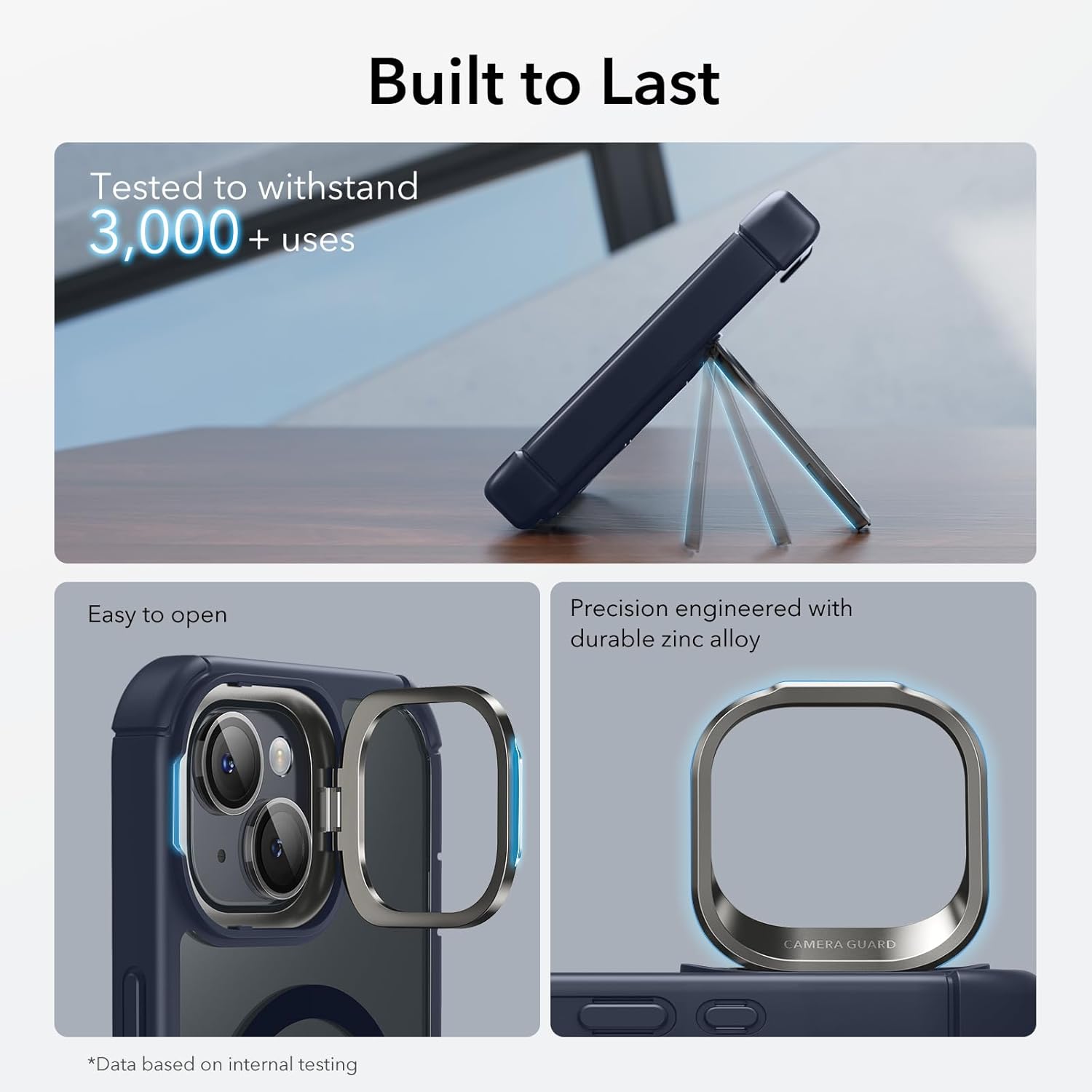 Θήκη ESR Armor Tough with Stash Stand HaloLock Magsafe Clear Dark Blue iPhone 15 ΘΗΚΕΣ ESR Θήκη ESR Armor Tough with Stash Stand HaloLock Magsafe Clear Dark Blue iPhone 15 - Image 7