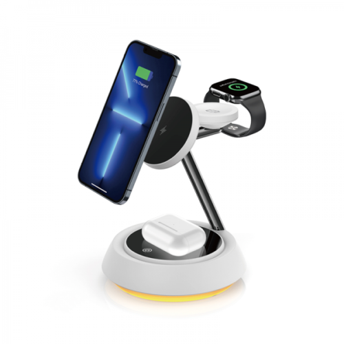WiWU 3 in 1 Magnetic Wireless Charging Station 15W (W002) APPLE WATCH WIWU WiWU 3 in 1 Magnetic Wireless Charging Station 15W (W002)
