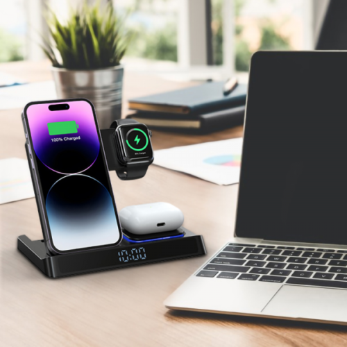 Alternative view of WiWU 5 in 1 Power Air Wireless Charging Station 15W (W006)