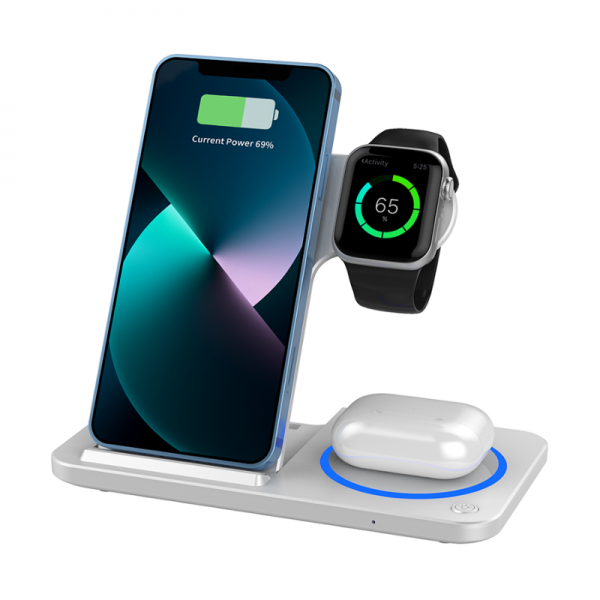 WiWU 3 in 1 Fordable Magnetic Wireless Charging Station 15W (W020) APPLE WATCH WIWU WiWU 3 in 1 Fordable Magnetic Wireless Charging Station 15W (W020) - Image 3