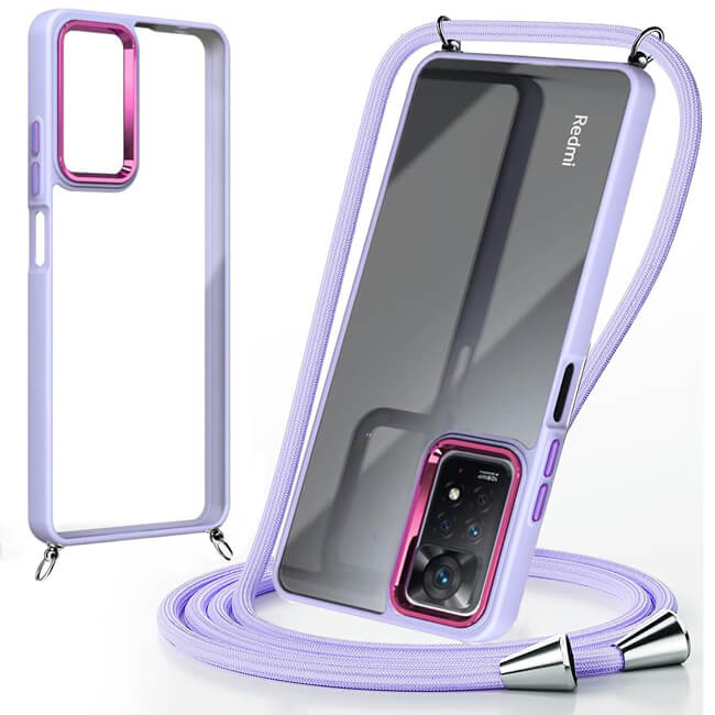 Θήκη Orso Shield Κορδόνι Clear Violet Xiaomi Redmi Note 12 Pro 4G ΘΗΚΕΣ Orso Θήκη Orso Shield Κορδόνι Clear Violet Xiaomi Redmi Note 12 Pro 4G