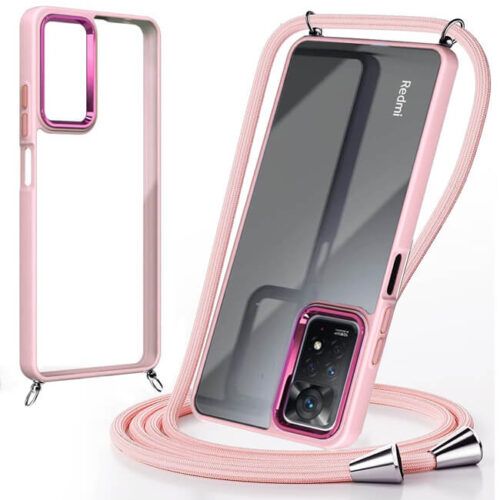 Θήκη Orso Shield Κορδόνι Clear Rose Xiaomi Redmi Note 12 Pro 4G ΘΗΚΕΣ Orso Θήκη Orso Shield Κορδόνι Clear Rose Xiaomi Redmi Note 12 Pro 4G