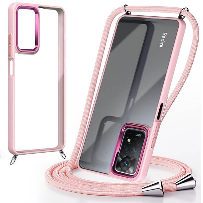 Θήκη Orso Shield Κορδόνι Clear Rose Xiaomi Redmi Note 12 Pro 4G ΘΗΚΕΣ Orso Θήκη Orso Shield Κορδόνι Clear Rose Xiaomi Redmi Note 12 Pro 4G