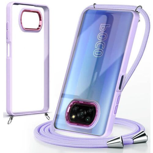 Θήκη Orso Shield Κορδόνι Clear Violet Poco X3 NFC / X3 Pro ΘΗΚΕΣ Orso Θήκη Orso Shield Κορδόνι Clear Violet Poco X3 NFC / X3 Pro