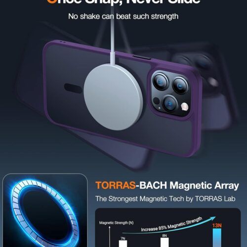 Alternative view of Θήκη Torras Guardian MagSafe Dark Purple iPhone 14 Pro