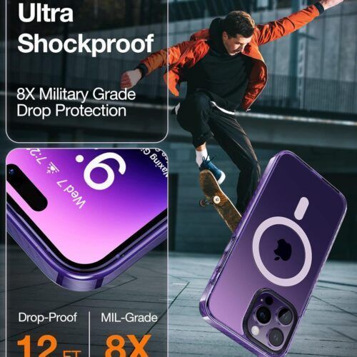 Alternative view of Θήκη Torras Sparka MagSafe Dark Purple iPhone 14 Pro Max