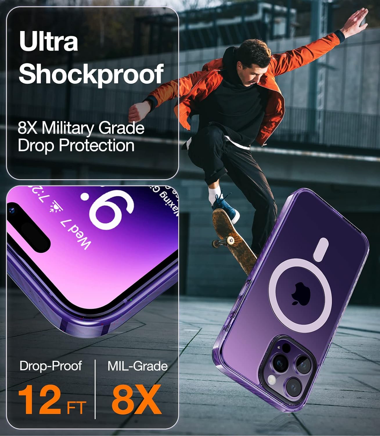 Θήκη Torras Sparka MagSafe Dark Purple iPhone 14 Pro Max ΘΗΚΕΣ TORRAS Θήκη Torras Sparka MagSafe Dark Purple iPhone 14 Pro Max - Image 2