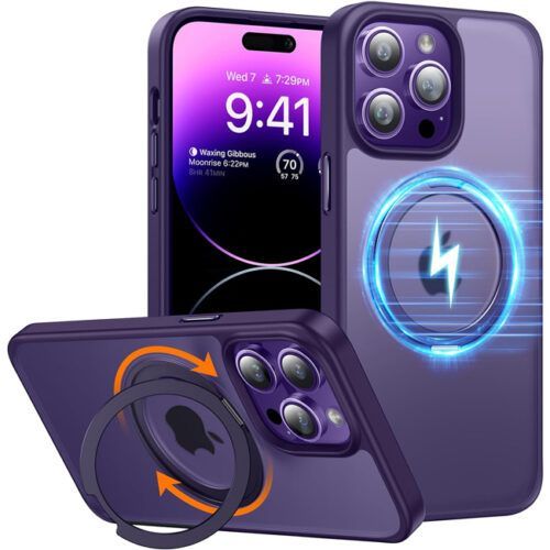Θήκη Torras Ostand Pro MagSafe Kickstand Dark Purple iPhone 14 Pro