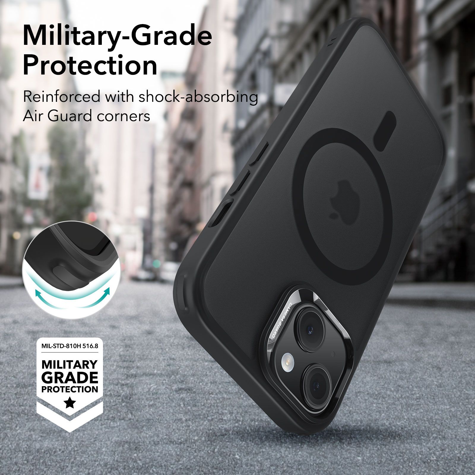 Θήκη ESR Classic Hybrid HaloLock MagSafe Frosted Black iPhone 15 ΘΗΚΕΣ ESR Θήκη ESR Classic Hybrid HaloLock MagSafe Frosted Black iPhone 15 - Image 5